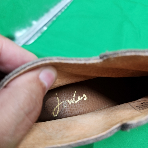 Joules Womens Size 6 Gray Grey Back Zip Tassel Ankle Suede Leather Boots Booties - Picture 7 of 13